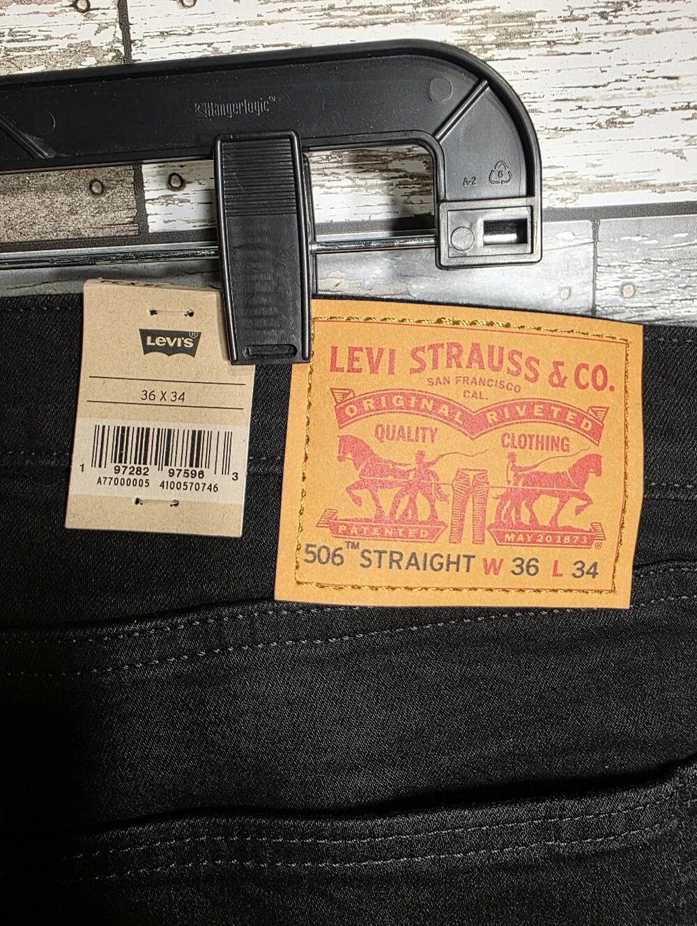 Levi's Black Straight Jeans